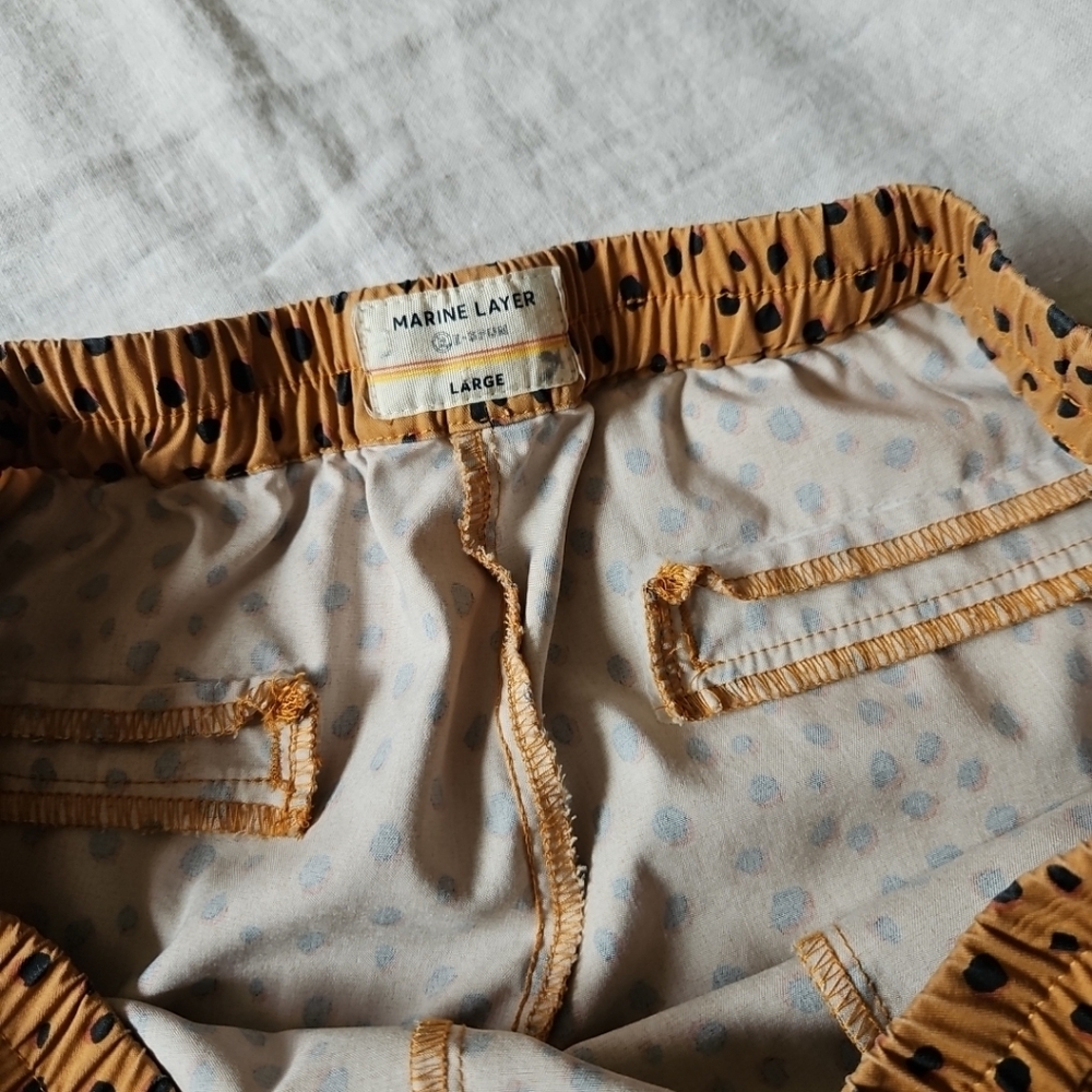 Marine Layer Allison Cheetah Print Pull On Pants Ankle Length With Pockets Large - Picture 16 of 16